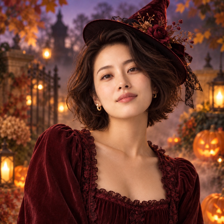 Halloween portrait AI-created effect example