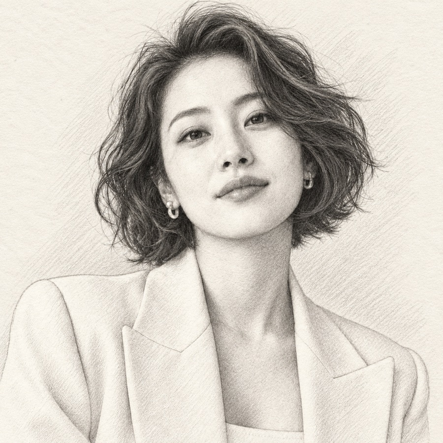 Pencil sketch AI-created effect example